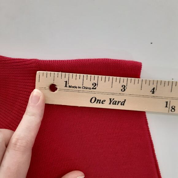 Vintage 90s Mock Neck Sweater Silk Wool Y2K Berry Pink Tunic Sleeveless Womens M - Picture 10 of 10